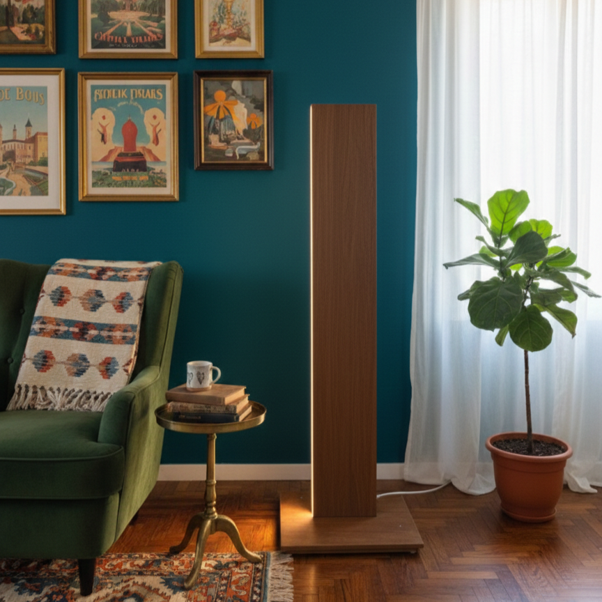 Touch Floor Lamp - LED - MDF Wood - Multi Color -40x40x160 cm