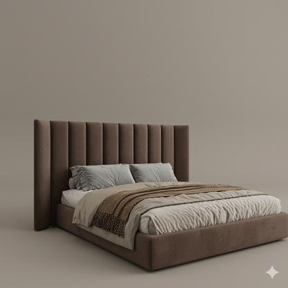 Bed - MDF Wood - Brown - Multi Size