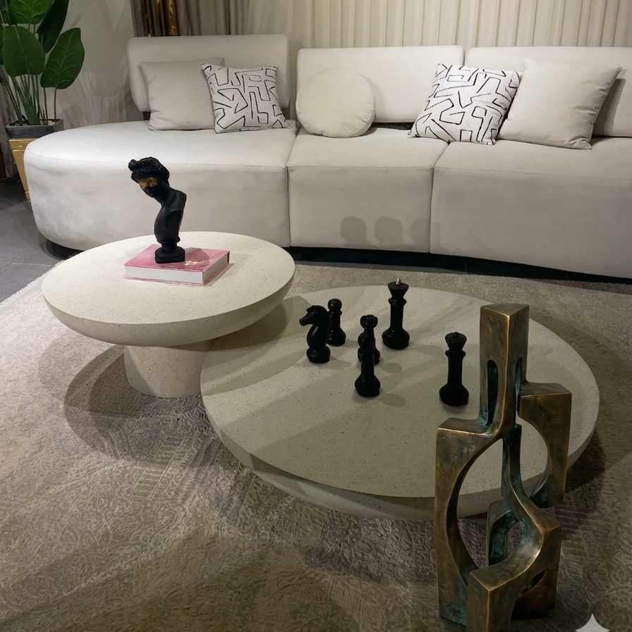 Table - Fiber Glass - Off White - Multi Size