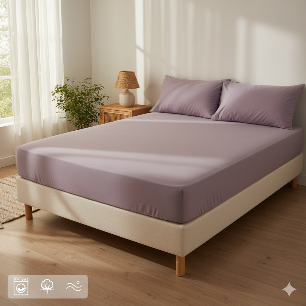 ملاية سرير - قطن - طقم 3 قطع - متعدد الألوان - متعدد الألوان