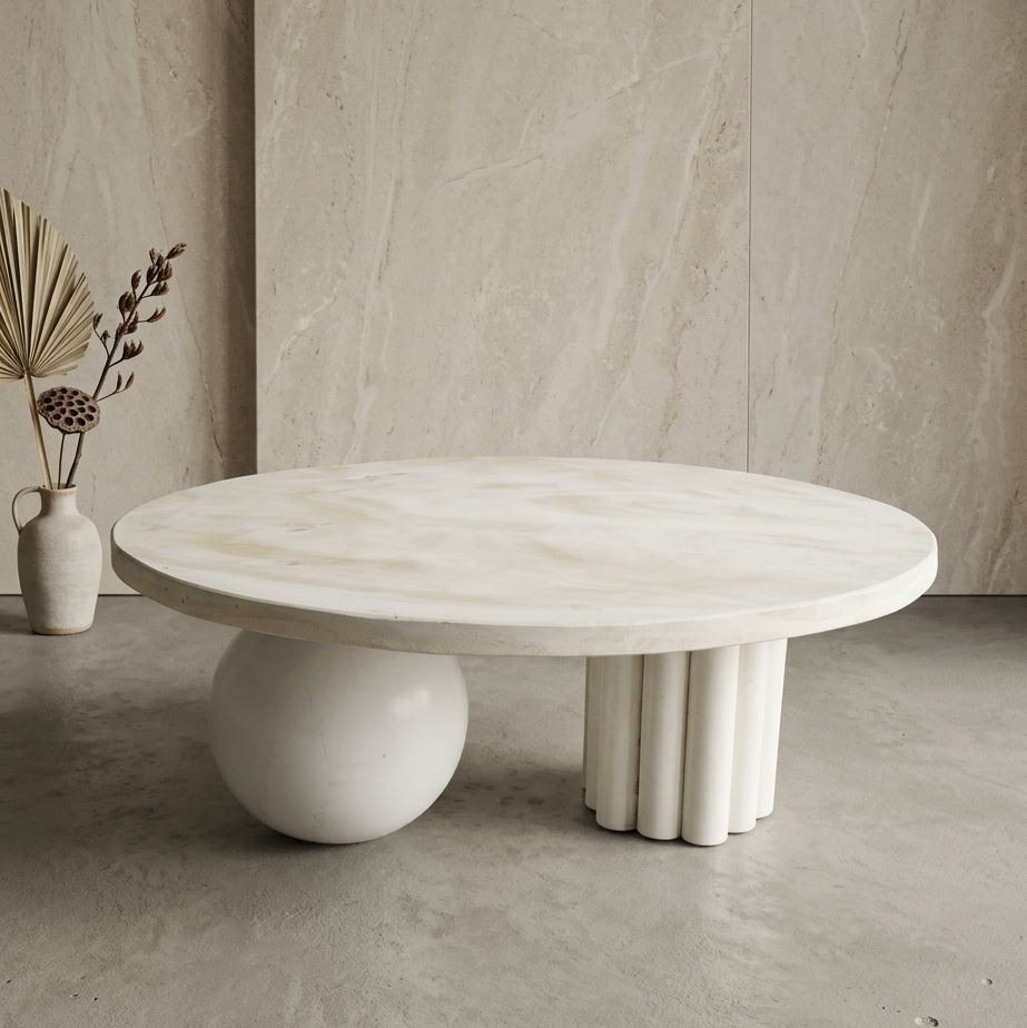 Table - Fiber Glass - Beige - 90x45 cm