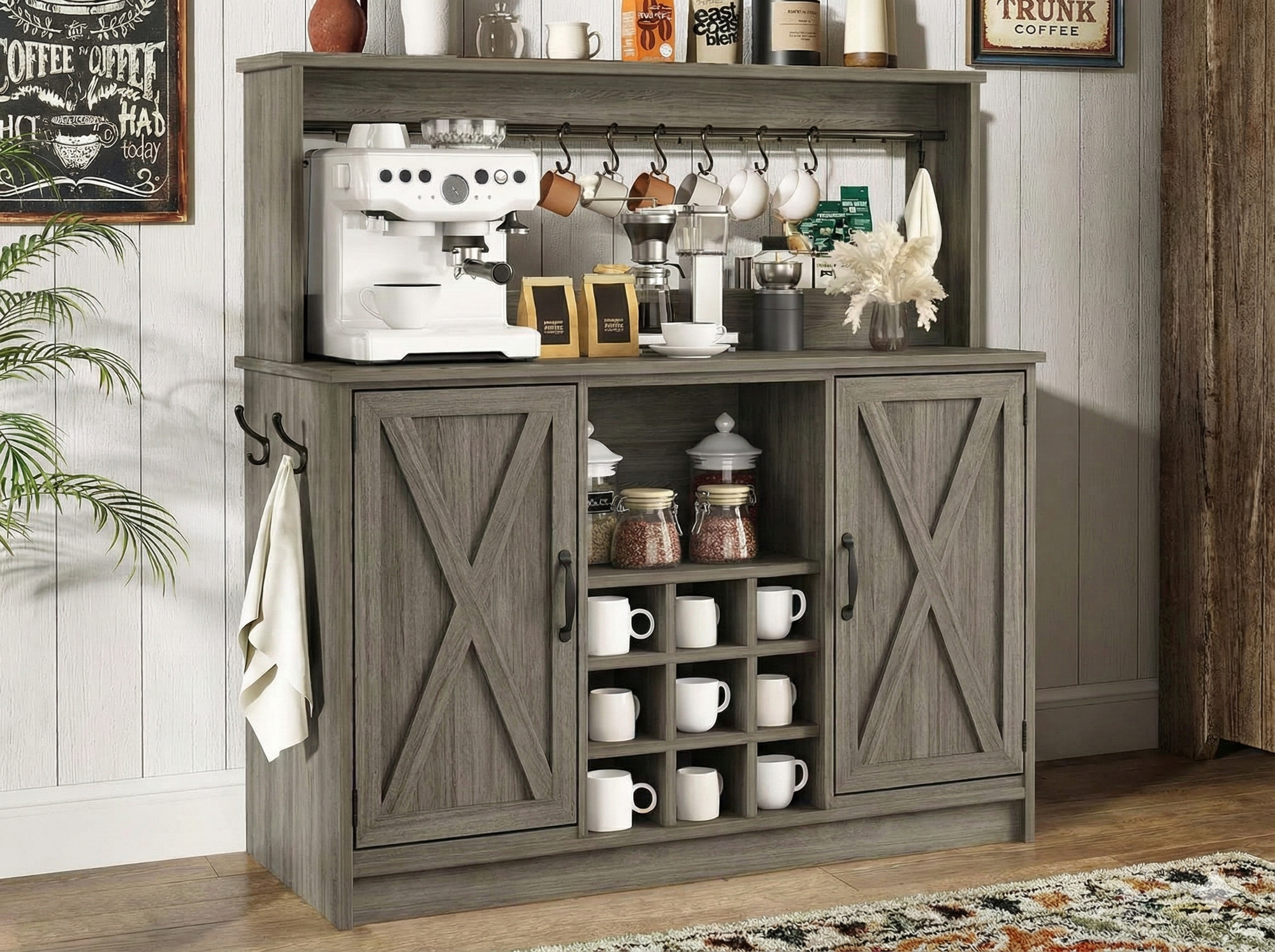 كوفي كورنر- خشب إم دي إف -متعدد الألوان - 120x40x130 سم