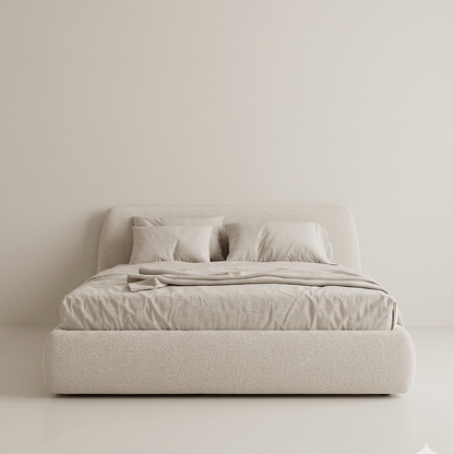 Bed-MDF Wood-Beige-Multi Size