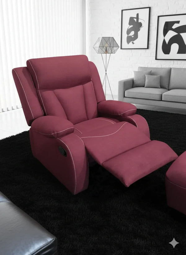 Chair - lazy boy - recliner - Burgundy 90 X 80 X 100 cm - Cataloug