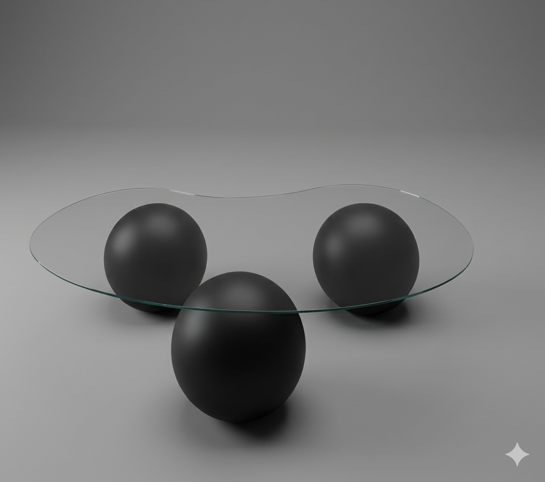 ترابيزة - فايبر جلاس - أسود - 120×30 سم