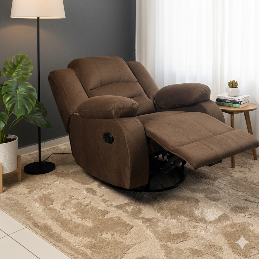 lazy Boy - 3 electrical movements - Brown- 90x60x90 cm