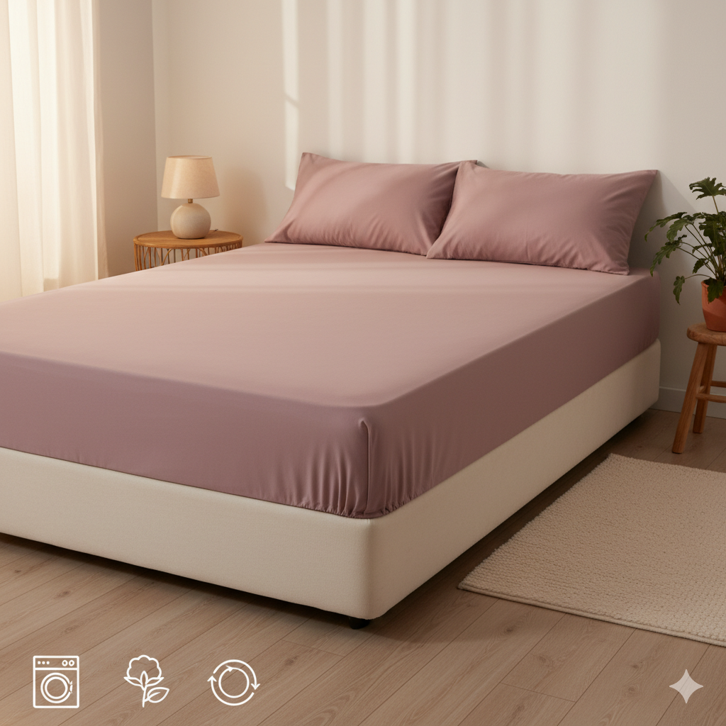 ملاية سرير - قطن - طقم 3 قطع - متعدد الألوان - متعدد الألوان