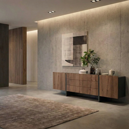 غرفة الطعام - خشب أم دي أف - بني