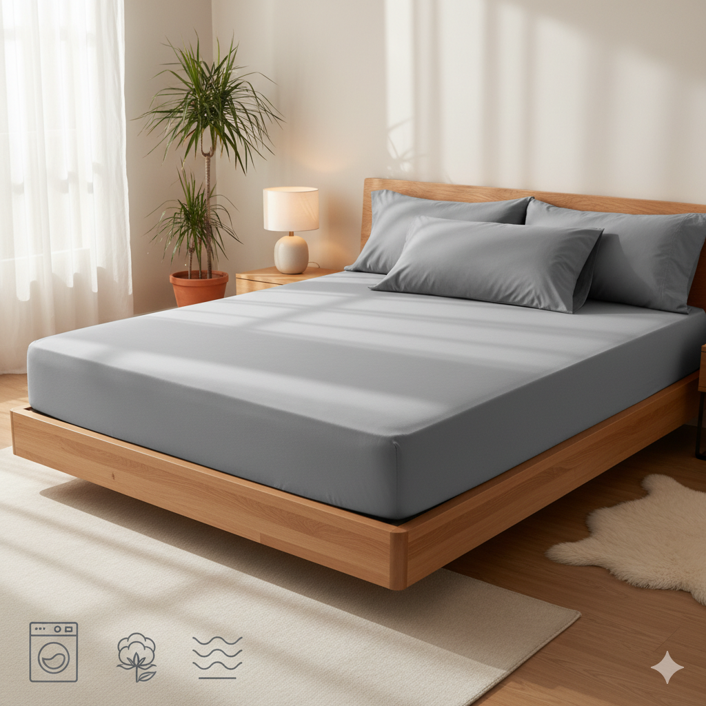 Bed Sheet - Cotton - Set 4 pieces - Multi Color - 180 cm