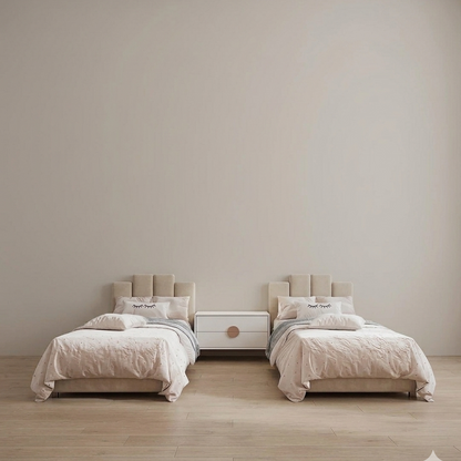Bed-MDF Wood-Beige-Multi Size