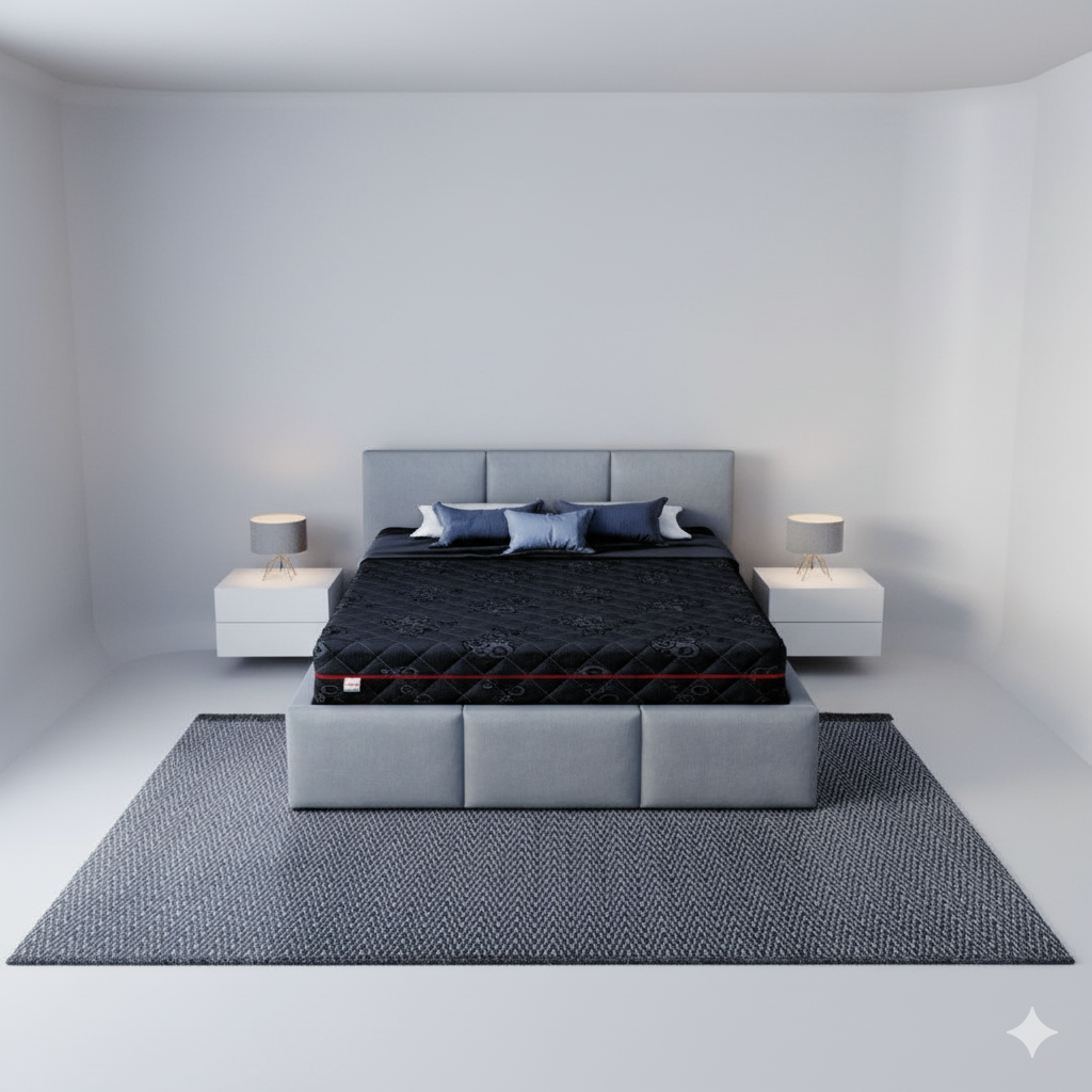 سرير - خشب -ام دي اف  - رمادي - متعدد المقاسات