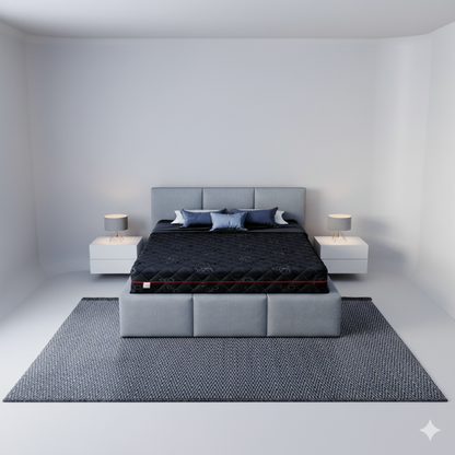 سرير - خشب -ام دي اف  - رمادي - متعدد المقاسات