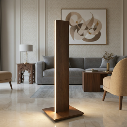Touch Floor Lamp - LED - MDF Wood - Multi Color -40x40x160 cm