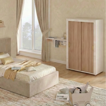 Full Bedroom - MDF Wood - White & Beige