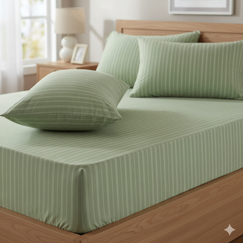 Bed Sheet - Cotton - Set 4 pieces - Multi Color - 160 cm