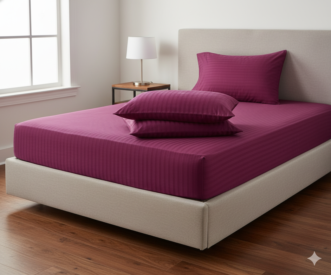 Bed Sheet - Cotton - Set 4 pieces - Multi Color - 160 cm