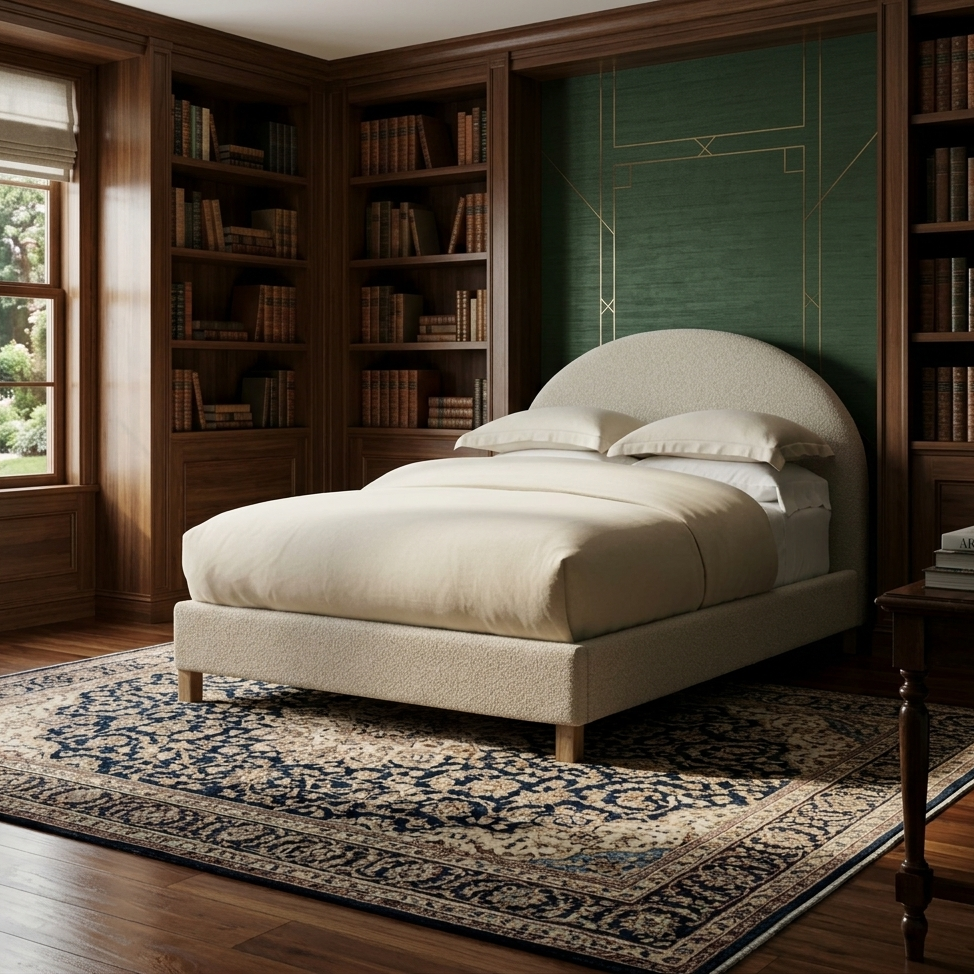 Bed-MDF Wood-Beige-Multi Size