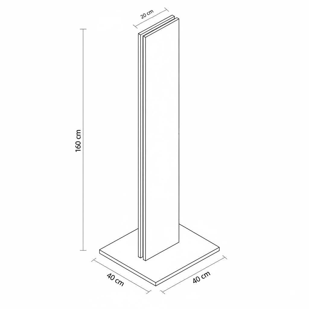 Touch Floor Lamp - LED - MDF Wood - Multi Color -40x40x160 cm