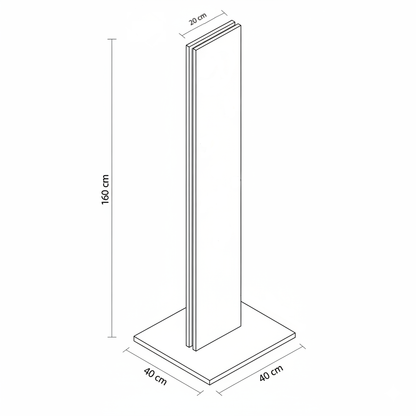 Touch Floor Lamp - LED - MDF Wood - Multi Color -40x40x160 cm