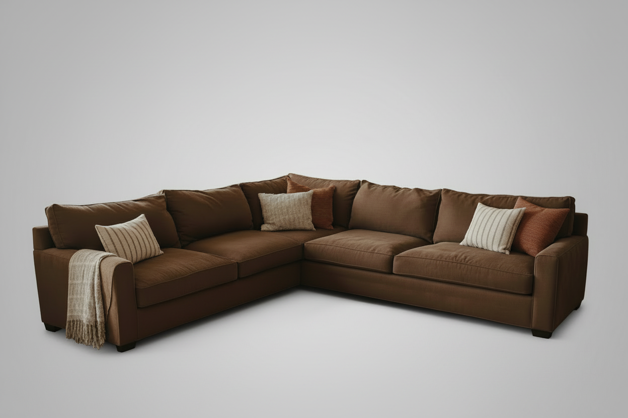 L-shape sofa - Natural Wood - Brown -270x270x90 cm