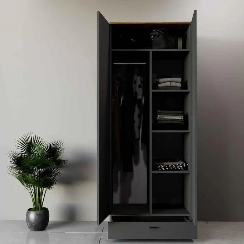 Wardrobe - MDF Wood - Multi Color - 80x52x180 cm - Cataloug