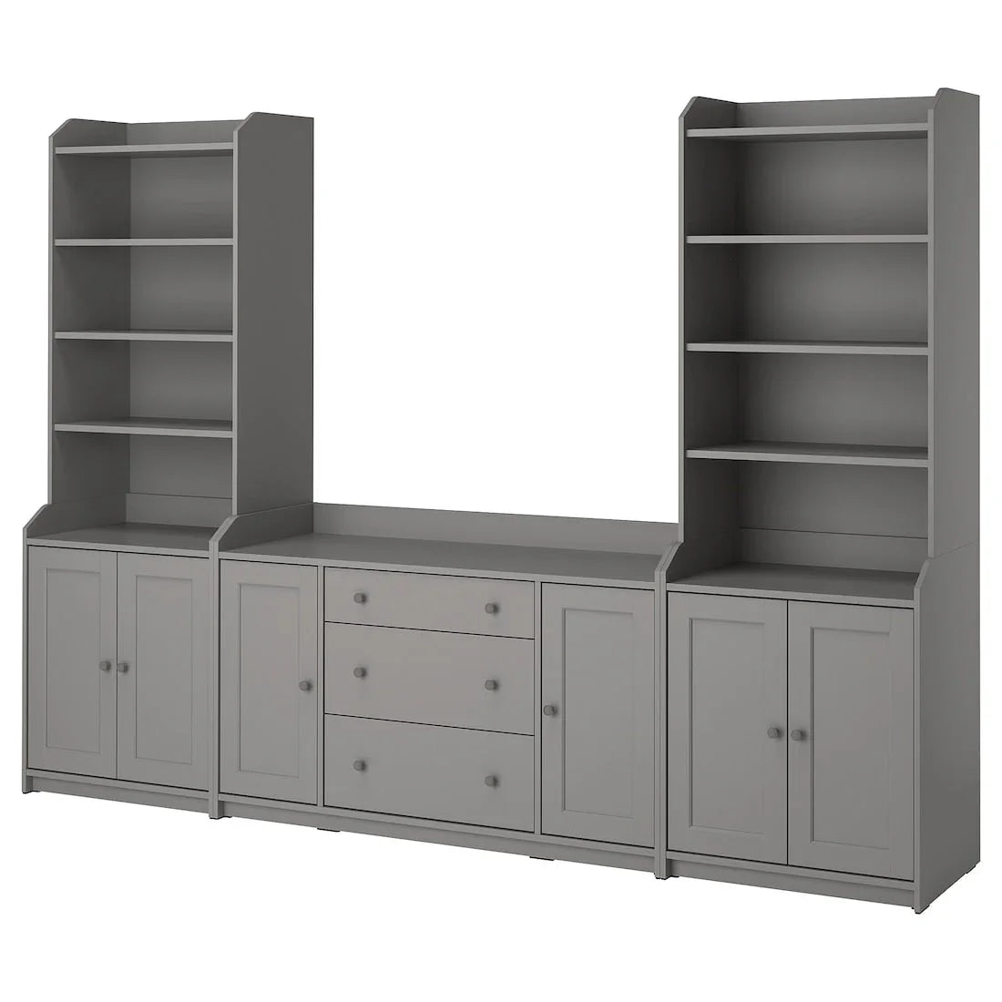 Bookcase - MDF Wood - Grey - 279x199x46 cm - Cataloug