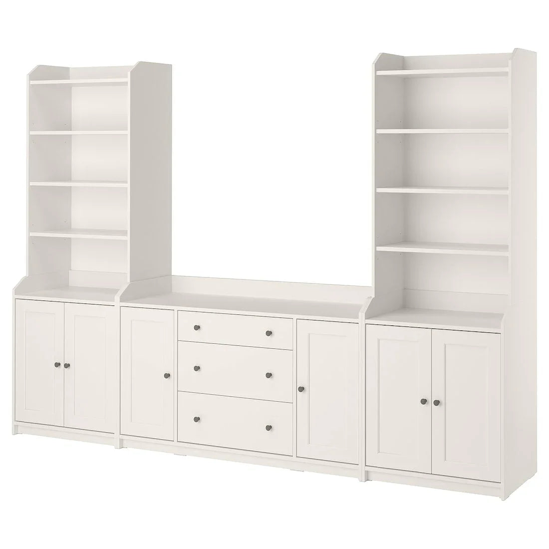Bookcase - MDF Wood - White - 279x199x46 cm - Cataloug