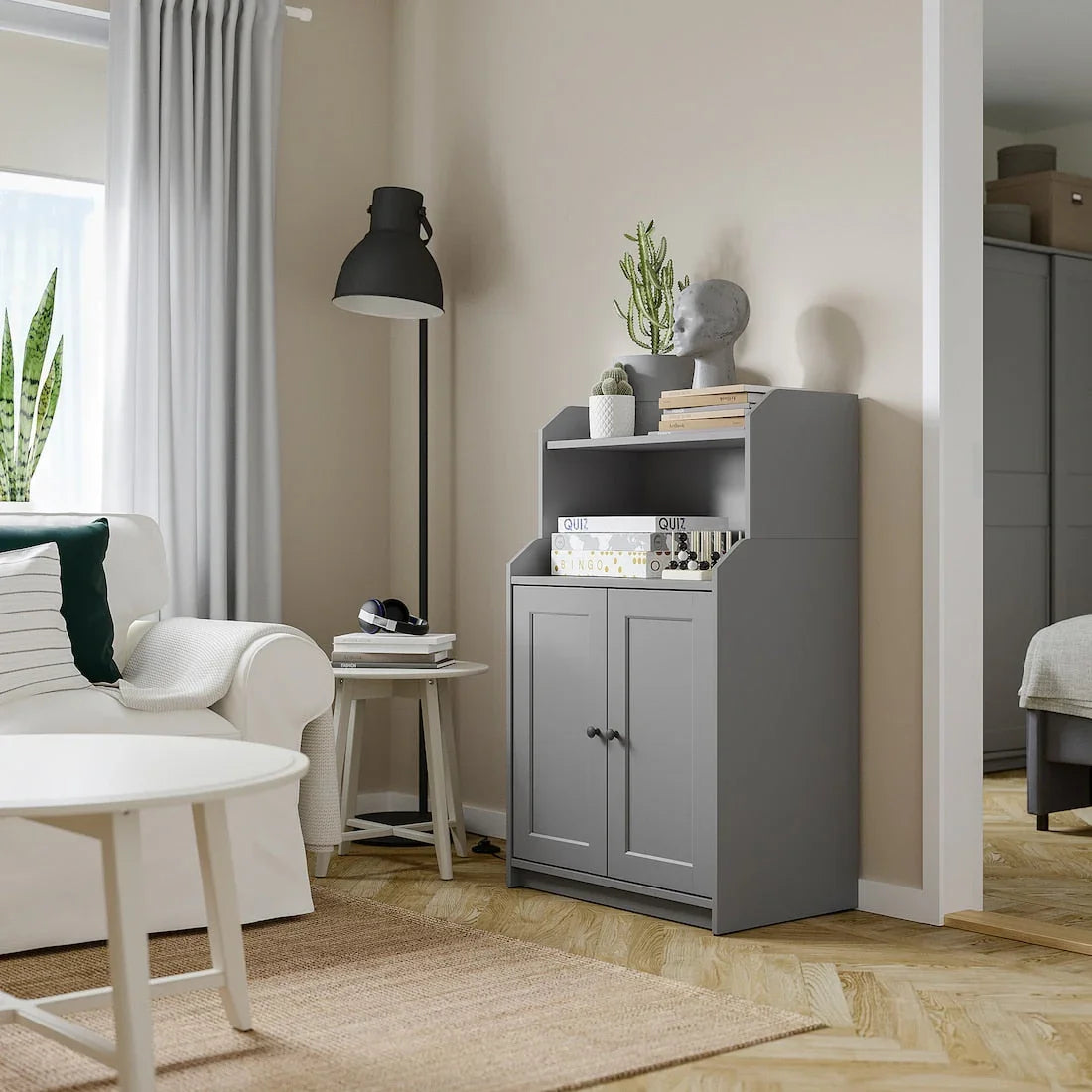 Storage Unit - MDF Wood - Grey - 70x66x116 cm - Cataloug