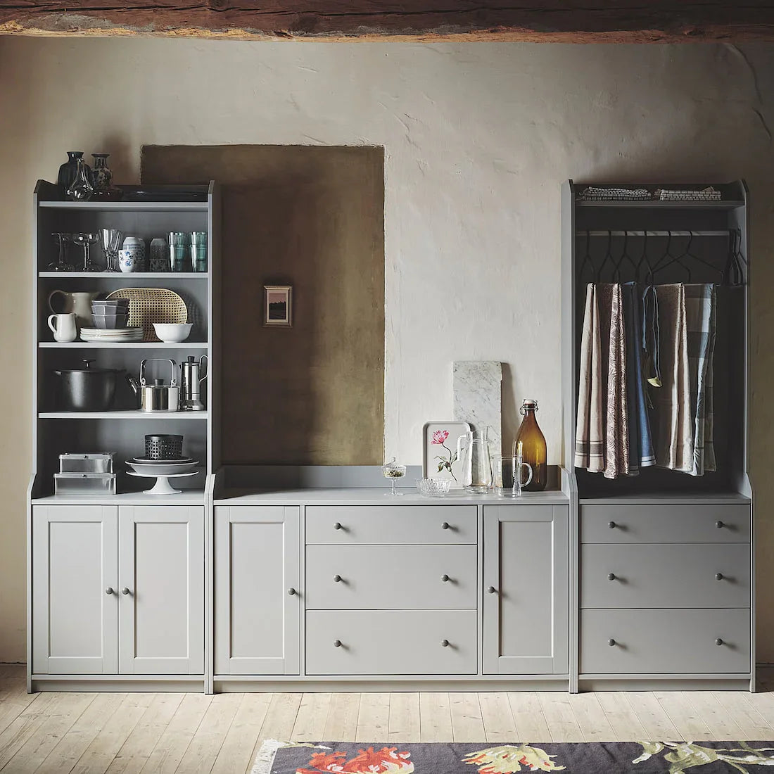 Storage Unit - MDF Wood - Grey - 70x66x199 cm - Cataloug