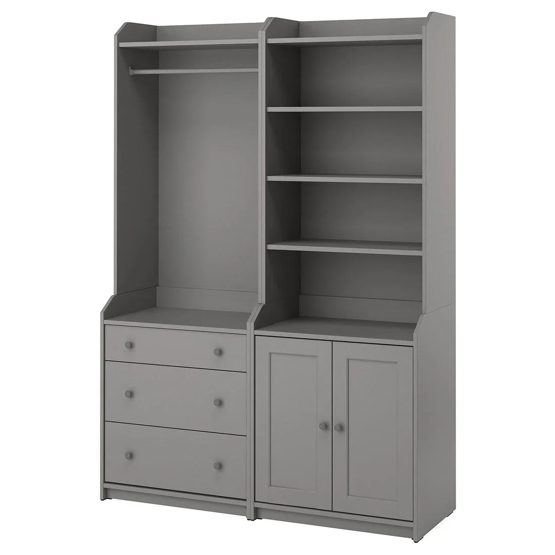 Bookcase - MDF Wood - Grey - 199x139x46 cm - Cataloug