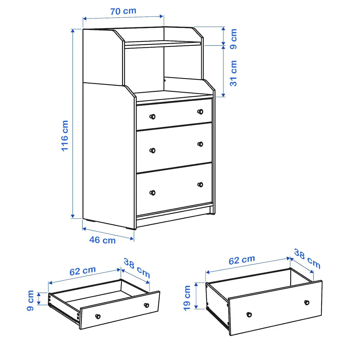 Coffee Corner - MDF Wood - White - 70x46x116 cm - Cataloug