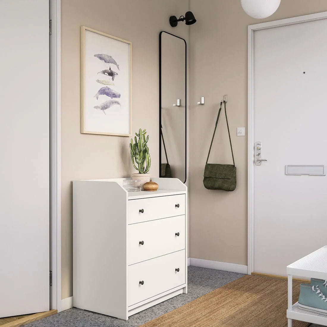 Drawer Unit - MDF Wood - White - 70x46x84 cm - Cataloug