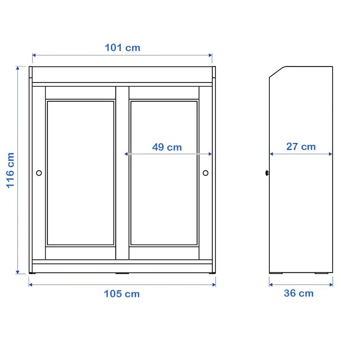Storage Unit - MDF Wood - White - 105x101x161 cm - Cataloug