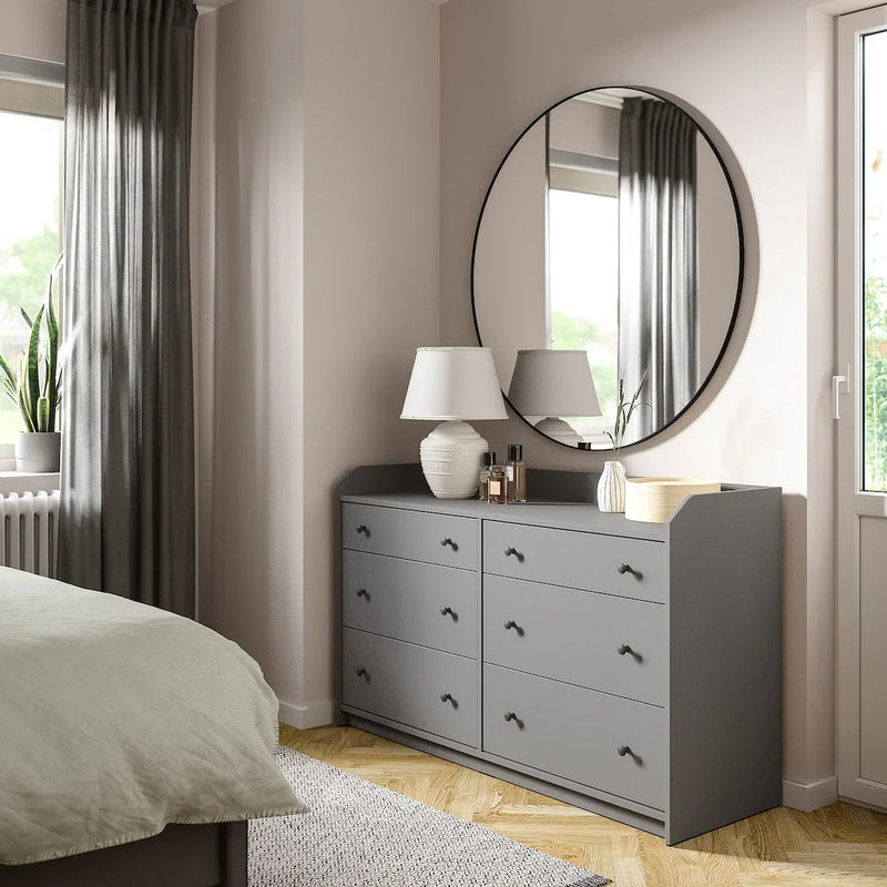 Drawer Unit - MDF Wood - Grey - 138x46x84 cm - Cataloug