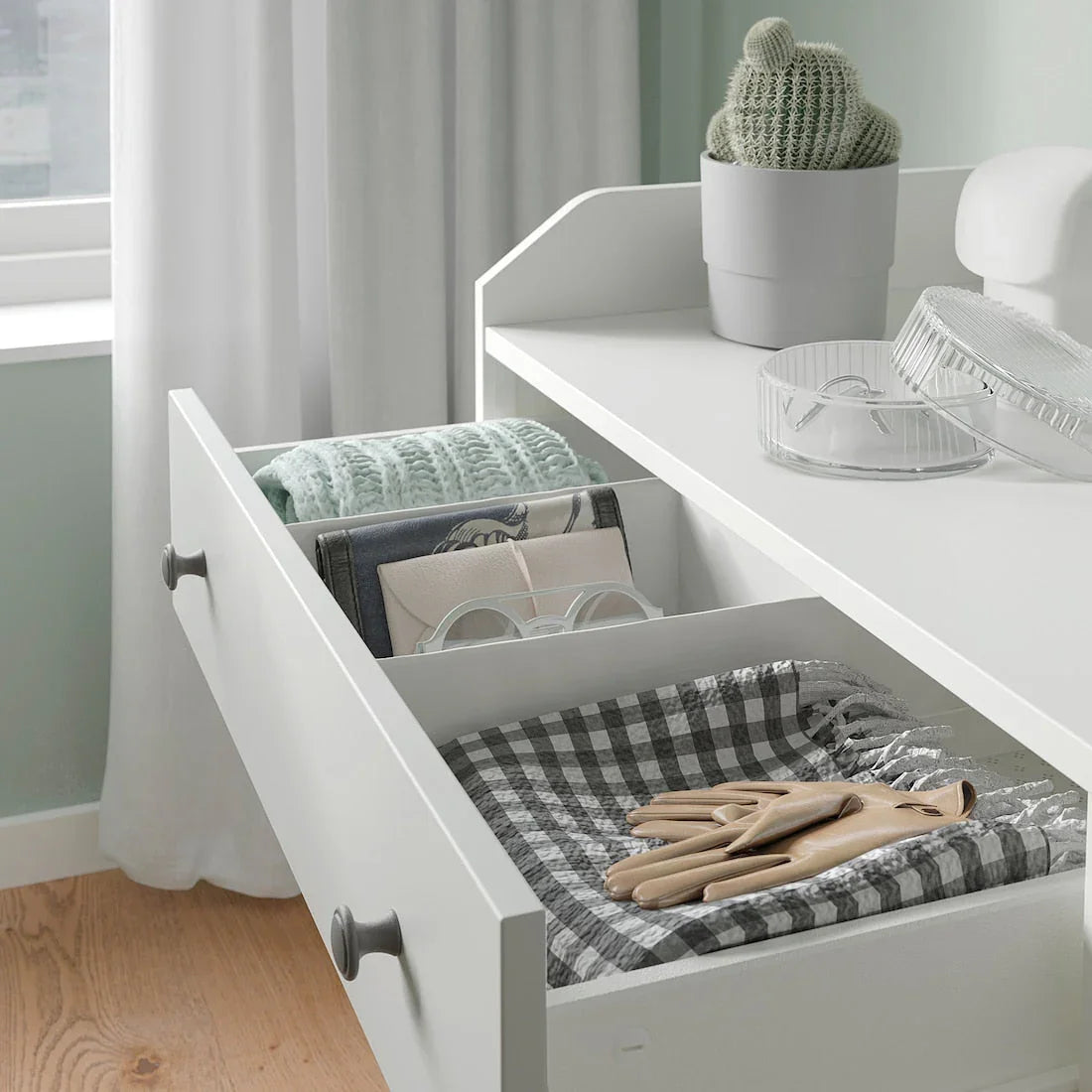 Drawer Unit - MDF Wood - White - 138x46x84 cm - Cataloug