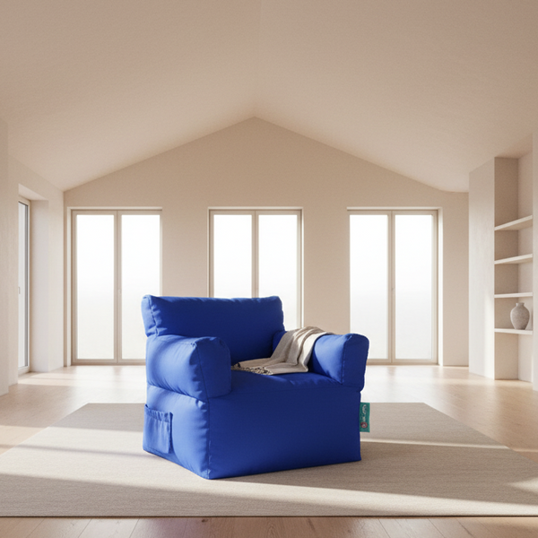 Royal Bean bag Chair - Blue - 90x90x90 cm