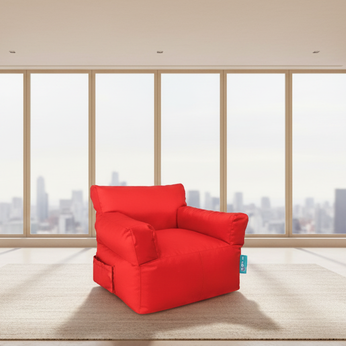Royal Bean bag Chair - Red - 90x90x90 cm