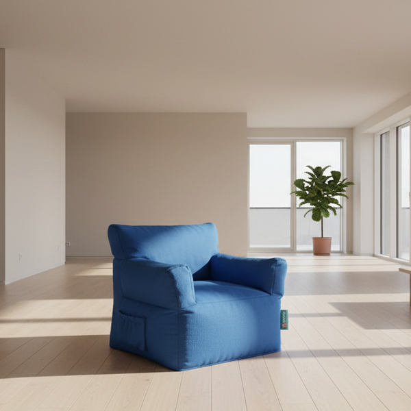 Royal Bean bag Chair - Turquiose - 90x90x90 cm