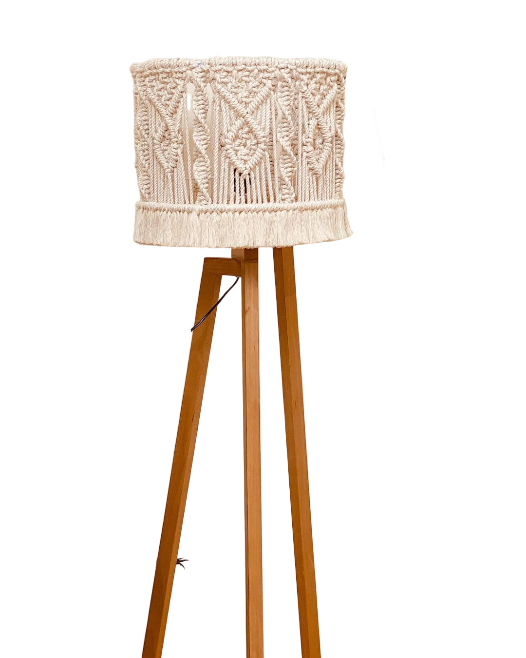  أباجوره - خشب الزان وخيوط القطن - ؤف وايت و بيج - 165 × 40 سم