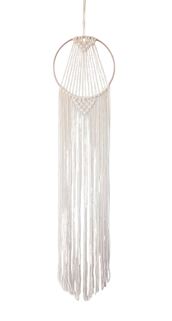 Macrame Wall Decor - Steii & Cotton Yarn - Off White - 100x30 cm