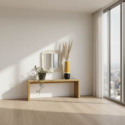 مرآة مكرمية - خيوط قطنية - ؤف وايت- 50 × 50 سم