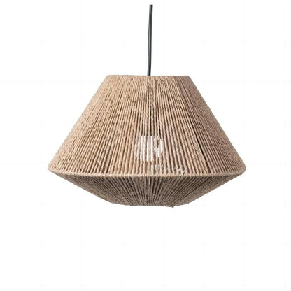 Ceiling Lamp -Steel & Jute Ropes - Beige - 50x20 cm