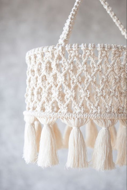 مصباح سقف - ستيل وقطن - ؤف وايت - 70 × 40 سم