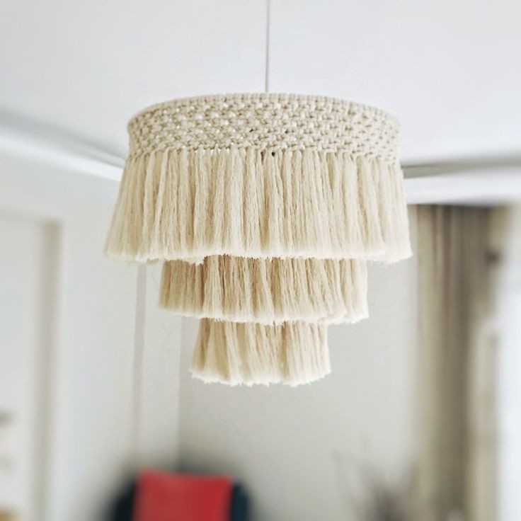 مصباح سقف - ستيل وقطن - ؤف وايت - 70×60