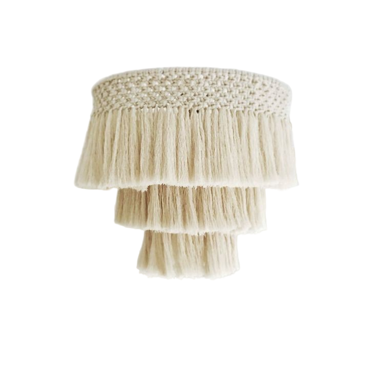 مصباح سقف - ستيل وقطن - ؤف وايت - 70×60