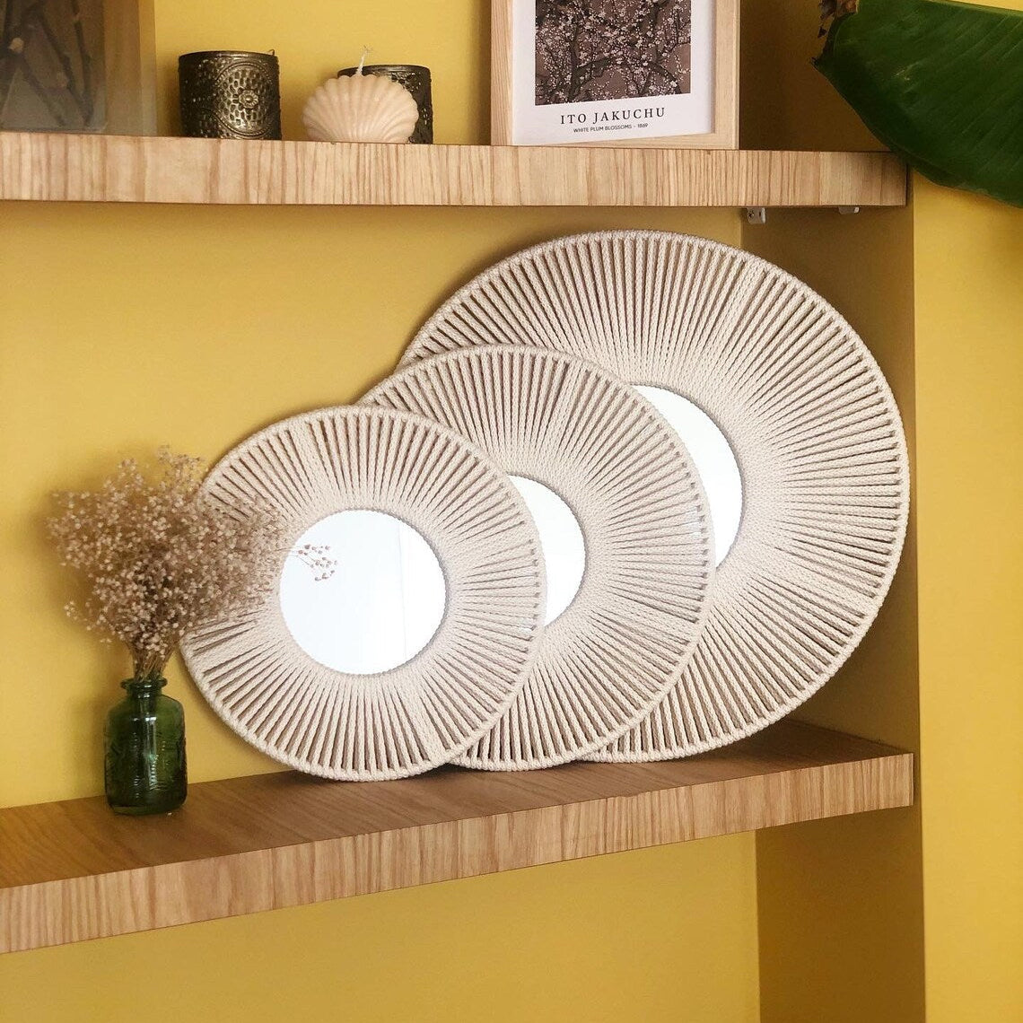 طقم مرايا - قطن - ؤف وايت- مقاسات متعددة