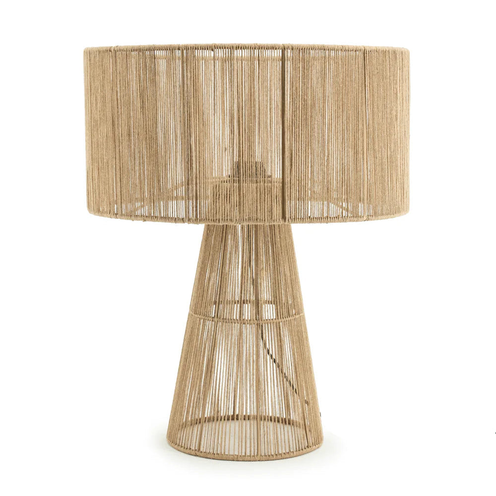 Table Lamp - Steel & Jute Ropes.  - Beige - 65x30 cm