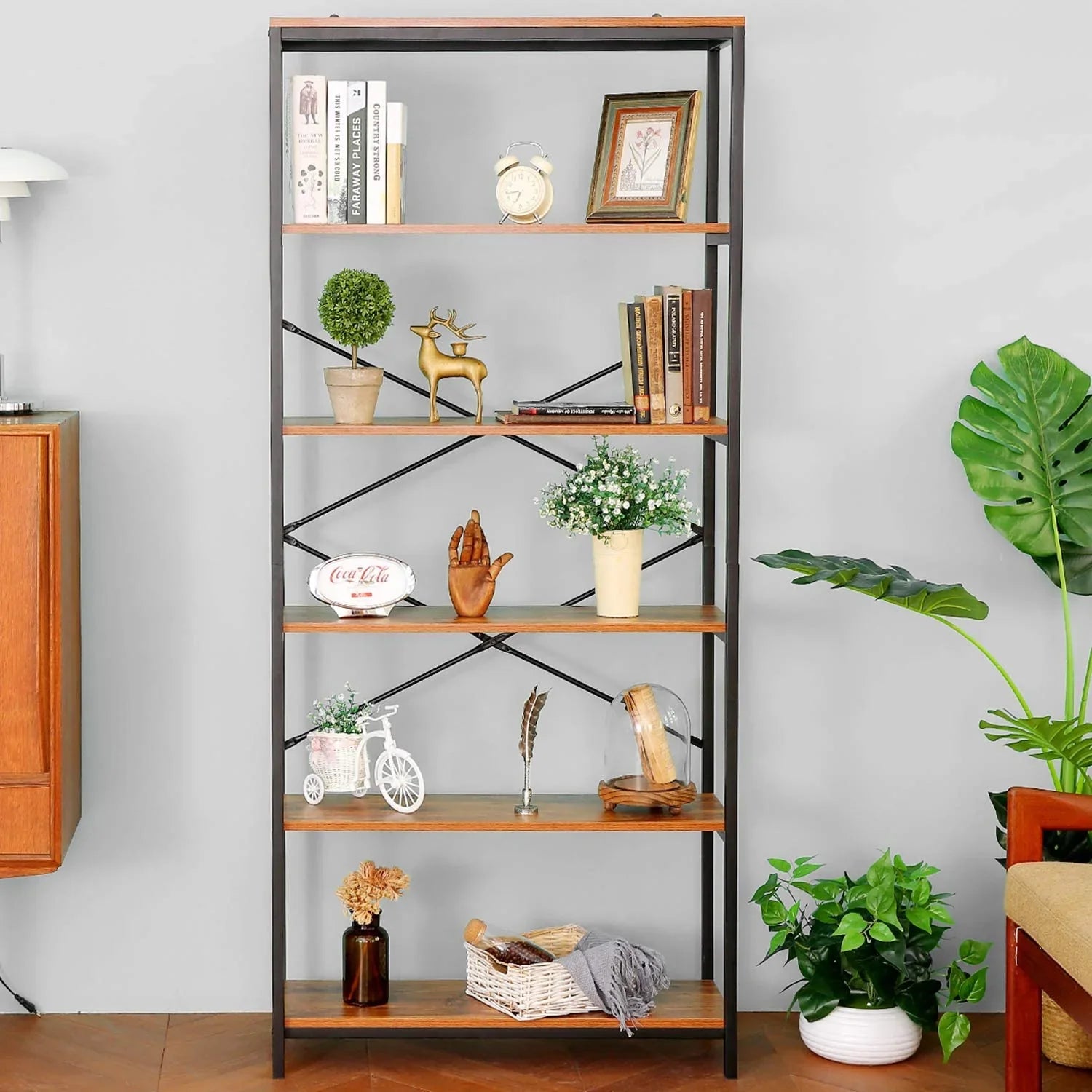 Steel - Storage - black & Brown - 180x80x30 CM - Cataloug