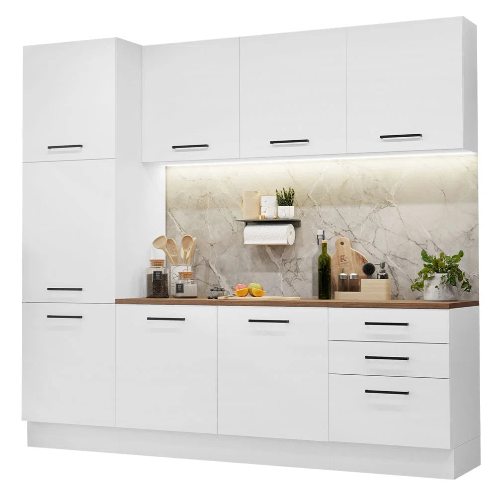 Kitchen - MDF - 3 Piece - White - 240x225x60 cm