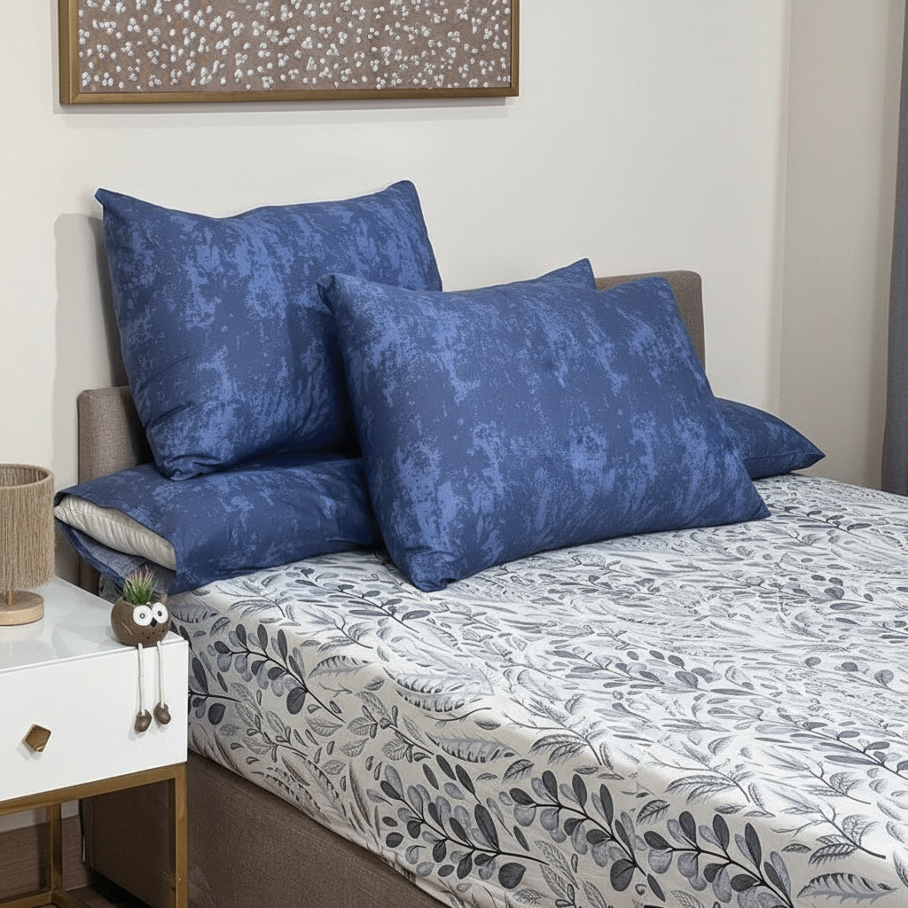 Bed Sheet - Cotton - Set 4 pieces - Multi Color - 160 cm